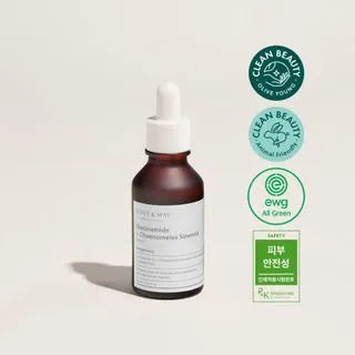 Niacinamide + Chaenomeles Sinensis Face Serum - Korean Vitamin B3 Face Serum for Clear, Bright Skin, Sebum Control and Acne Soothing- Quick Absorption, Non-Sticky, Fragrance Free, 1.01 fl.oz.