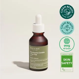 Houttuynia Cordata + Tea Tree Serum - Effective Pore Clearing and Acne Treatment Face Serum - Non-Sticky Formula for Improved Skin Barrier and Calm Skin - Fragrance Free, 1.01 fl.oz